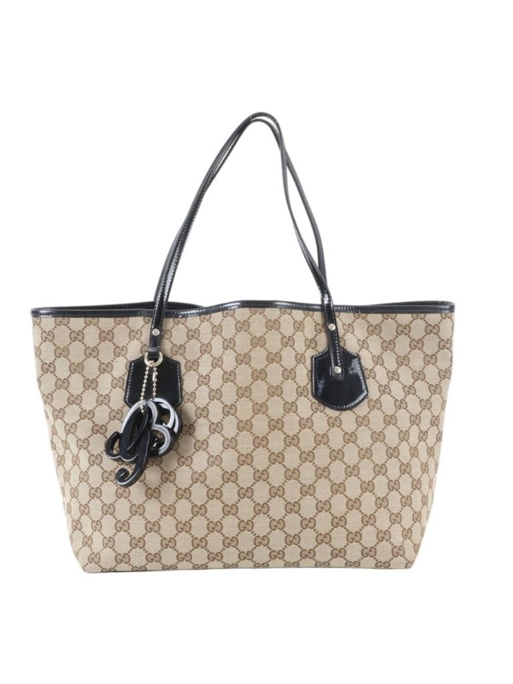 Gucci GG Canvas Joli Charm Leather Tote Shoulder Hand